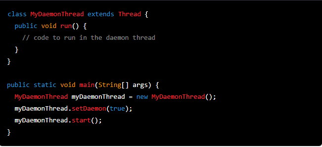 Daemon Thread in java