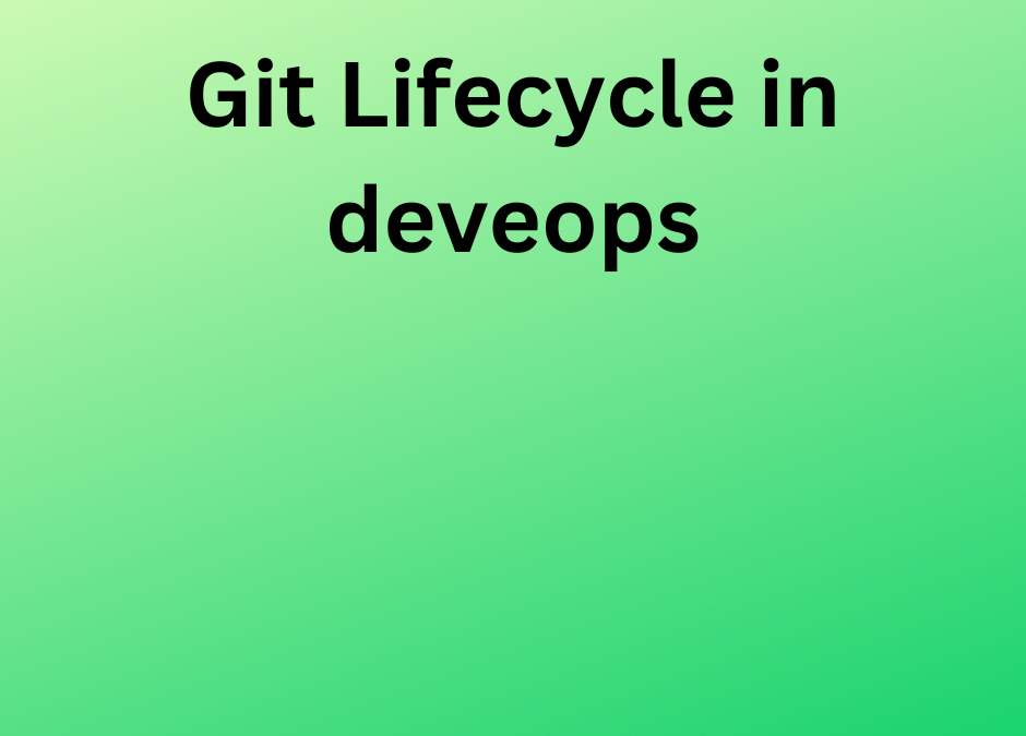 Git Lifecycle in deveops