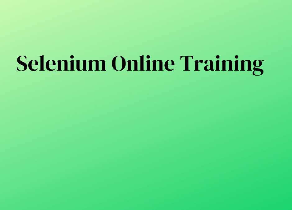 Selenium Training online
