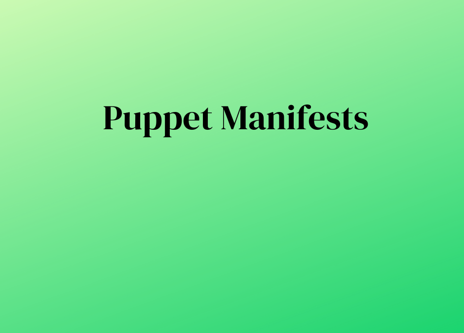  Puppet Manifests
